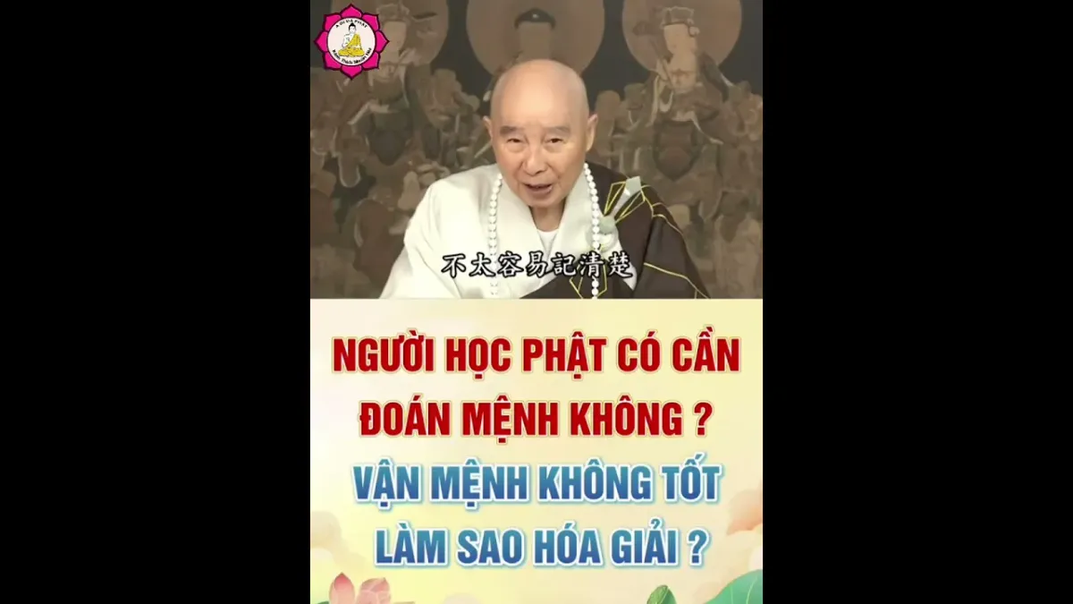 Người Học Phật Có Cần Đoán Mệnh Không? — Lời Dạy Của Pháp Sư Tịnh Không